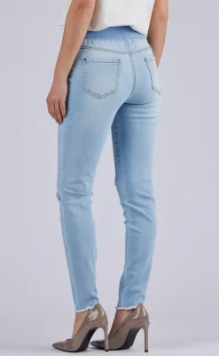 Outlet Bukser - Shantal Ankle Broken - Bleached Blue Denim Bukser & Jeans