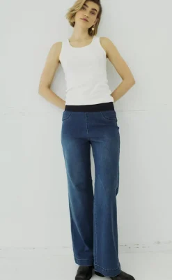 Sale Bukser - Shantal - Medium Blue Bukser & Jeans