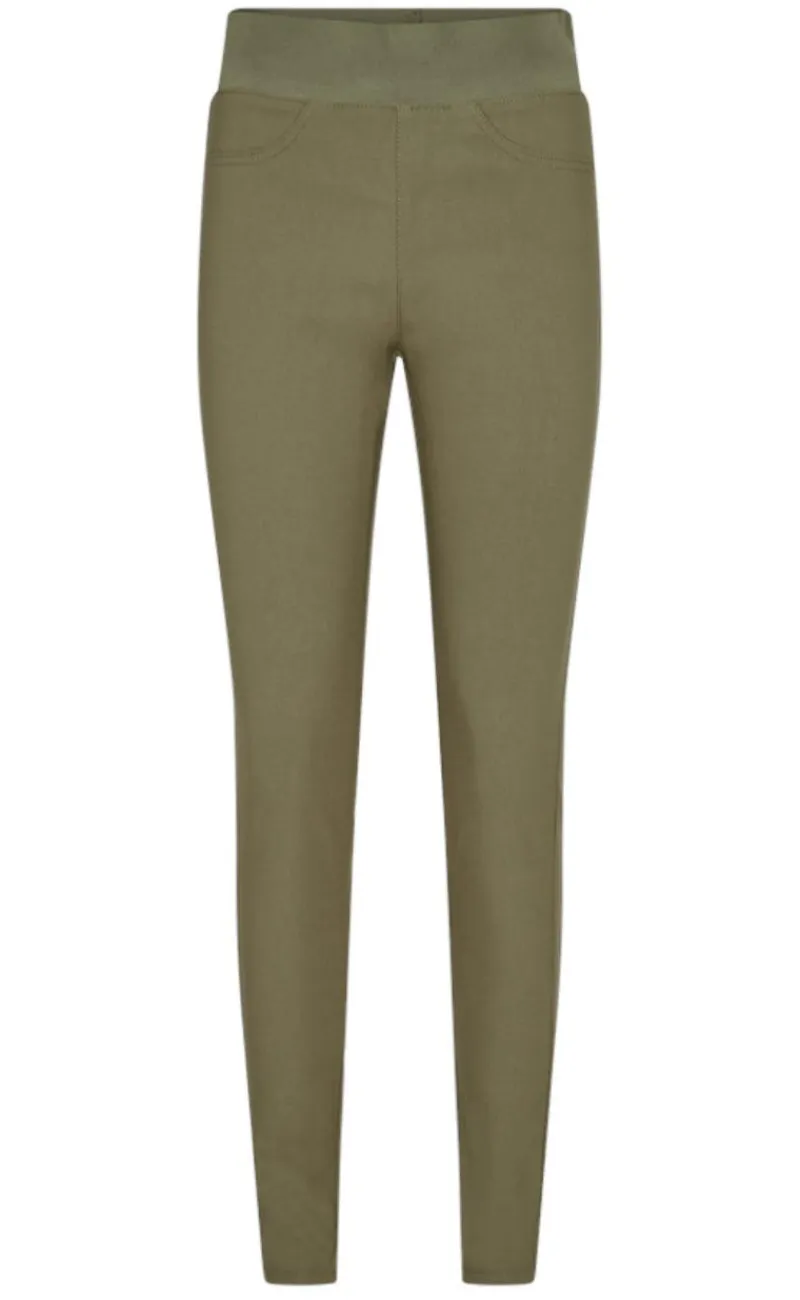 Outlet Bukser - Shantal Power - Deep Lichen Green Bukser & Jeans
