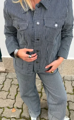 Online Jakke - Melly - Off-white w. Navy Blazer Blazere & Indejakker|Jakker & Frakker