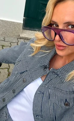 Online Jakke - Melly - Off-white w. Navy Blazer Blazere & Indejakker|Jakker & Frakker