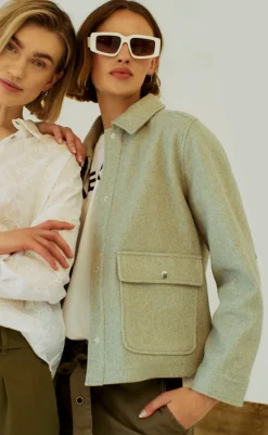 Outlet Jakke - Yanna - Deep Lichen Green Mel. Jakker & Frakker|Alt Overtøj