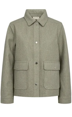 Outlet Jakke - Yanna - Deep Lichen Green Mel. Jakker & Frakker|Alt Overtøj