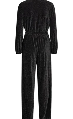 Outlet Jumpsuit - Glitto - Black W. Silver Buksedragter