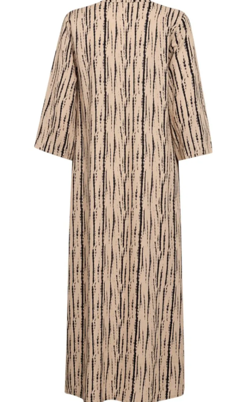 Online Kjole - Larin - Sand Melange w. Black Kjoler