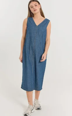 Clearance Kjole - Lisea 207090 - Medium Blue Denim Kjoler