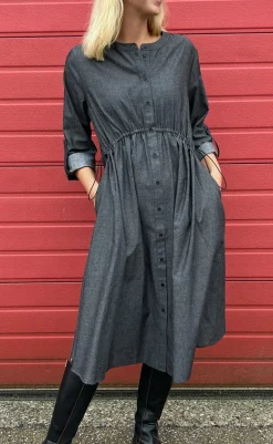 Hot Kjole - Malay - Black Denim Kjoler