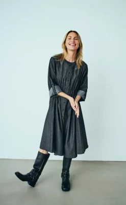 Hot Kjole - Malay - Black Denim Kjoler