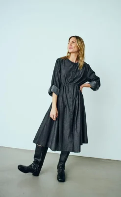 Hot Kjole - Malay - Black Denim Kjoler