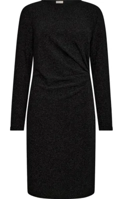 Clearance Kjole - Sissel - Black W. Black Metallic Kjoler