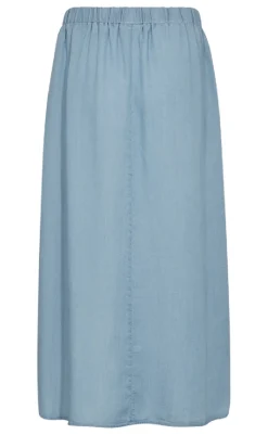 Discount Nederdel - Carly - Light Blue Denim Nederdele