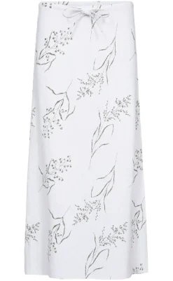 Hot Nederdel - Laluna - Brilliant White w. Deep Lichen Green Nederdele