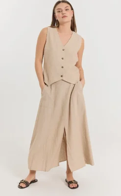 Sale Nederdel - Lava - Sand Melange Nederdele