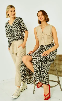 New Nederdel - Lavisco - Sand Melange w. Black Nederdele