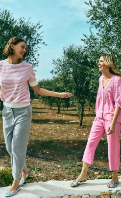 Hot Pullover - Dodo - Star Off-white w. Fuchsia Pink Striktrøjer & Sweat