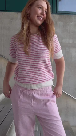 Hot Pullover - Dodo - Star Off-white w. Fuchsia Pink Striktrøjer & Sweat