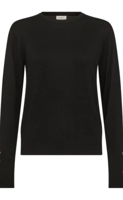 Clearance Pullover - Katie - Black Striktrøjer & Sweat