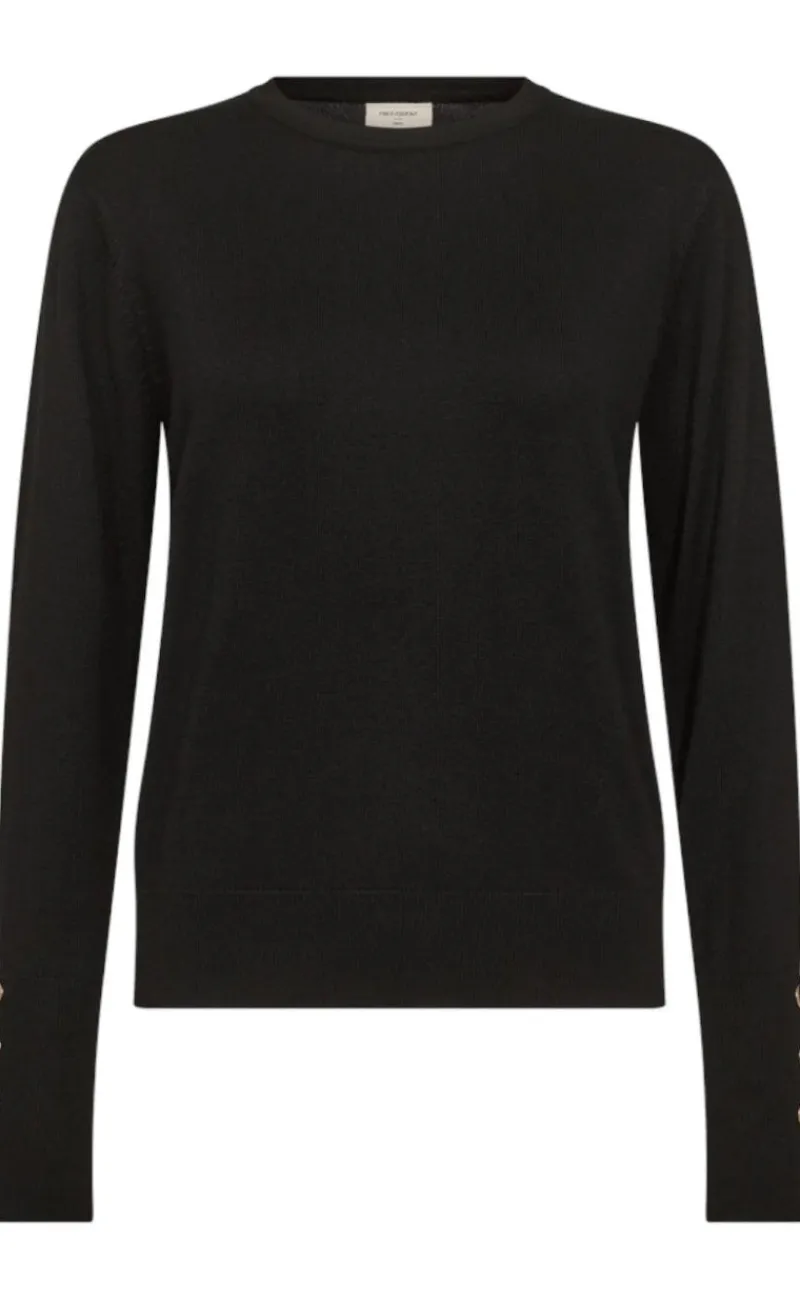 Clearance Pullover - Katie - Black Striktrøjer & Sweat