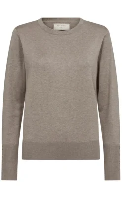 Sale Pullover - Katie - Desert Taupe Melange Striktrøjer & Sweat