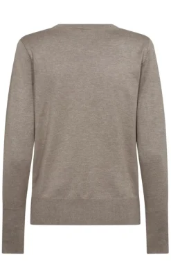 Sale Pullover - Katie - Desert Taupe Melange Striktrøjer & Sweat