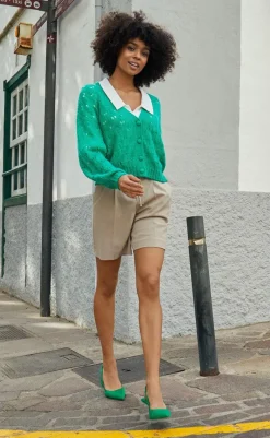 Online Shorts - Lizy - Simply Taupe Shorts