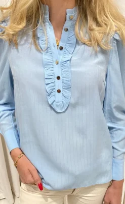 New Skjorte - April - Forever Blue / Chambray Blue Skjorter