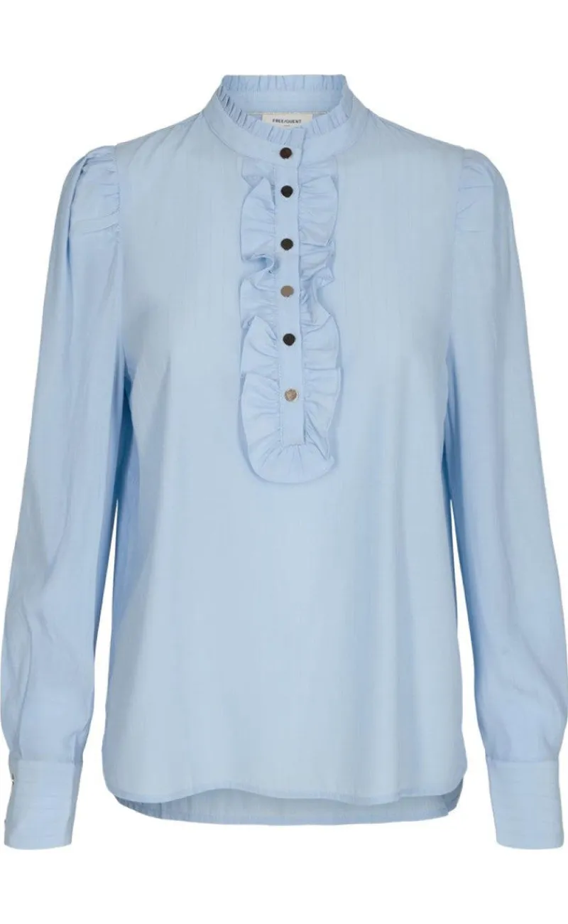 New Skjorte - April - Forever Blue / Chambray Blue Skjorter