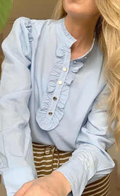 New Skjorte - April - Forever Blue / Chambray Blue Skjorter