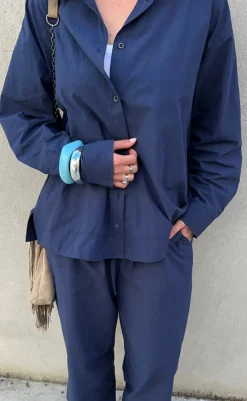 Clearance Skjorte - Jally - Navy/Blazer Skjorter|Blazere & Indejakker