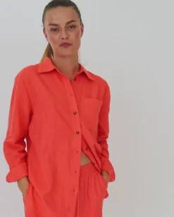 Sale Skjorte - Lava Simple - Hot Coral Skjorter