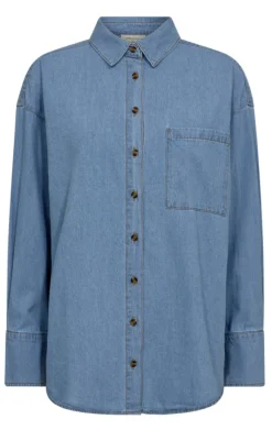 Discount Skjorte - Lisea - Light Blue Denim Skjorter