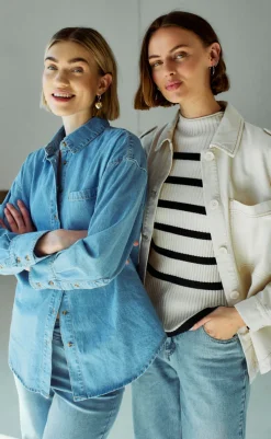 Discount Skjorte - Lisea - Light Blue Denim Skjorter