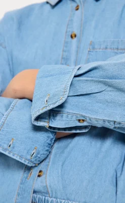 Discount Skjorte - Lisea - Light Blue Denim Skjorter