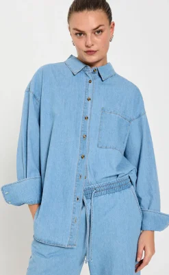 Discount Skjorte - Lisea - Light Blue Denim Skjorter
