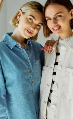 Discount Skjorte - Lisea - Light Blue Denim Skjorter