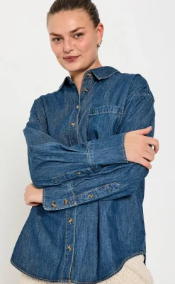 Online Skjorte - Lisea - Medium Blue Denim Skjorter