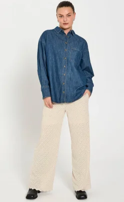 Online Skjorte - Lisea - Medium Blue Denim Skjorter