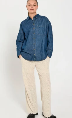 Online Skjorte - Lisea - Medium Blue Denim Skjorter