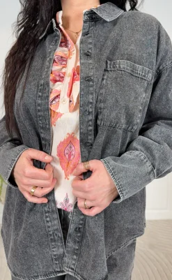 Best Skjorte - Lisea - Vintage Grey Denim Skjorter