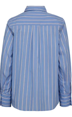 Online Skjorte - Sirana - Chambray Blue w. Star Off-white Skjorter