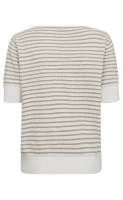 Striktrøje - Dodo - Star Off-white w. Simply Taupe Striktrøjer & Sweat