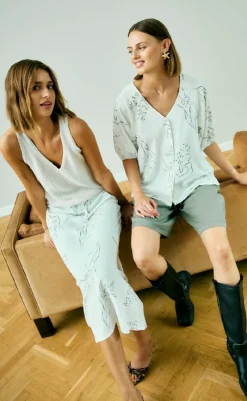 Online Top - Grscaliva - Moonbeam Melange T-shirts & Toppe