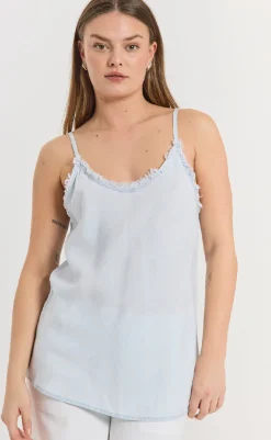 Best Top - Renna - Light Blue Denim T-shirts & Toppe