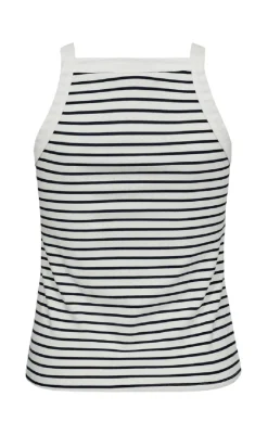 Discount Top - Zia - Brilliant White w. Navy Blazer T-shirts & Toppe|Blazere & Indejakker