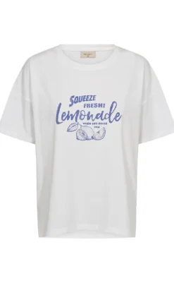 Online T-shirt - Fenjal - Brilliant White w. Deep Ultrama T-shirts & Toppe