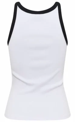 Clearance Top - Drew Contrast Logo - Bright White T-shirts & Toppe