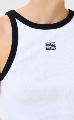 Clearance Top - Drew Contrast Logo - Bright White T-shirts & Toppe