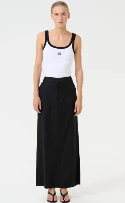 Outlet Top - Drew Contrast - Birght White T-shirts & Toppe