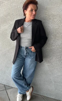 Discount Top - Drew Mel Logo - Grey Melange T-shirts & Toppe