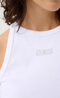 New Top - Drew Rhinestone - Bright White T-shirts & Toppe